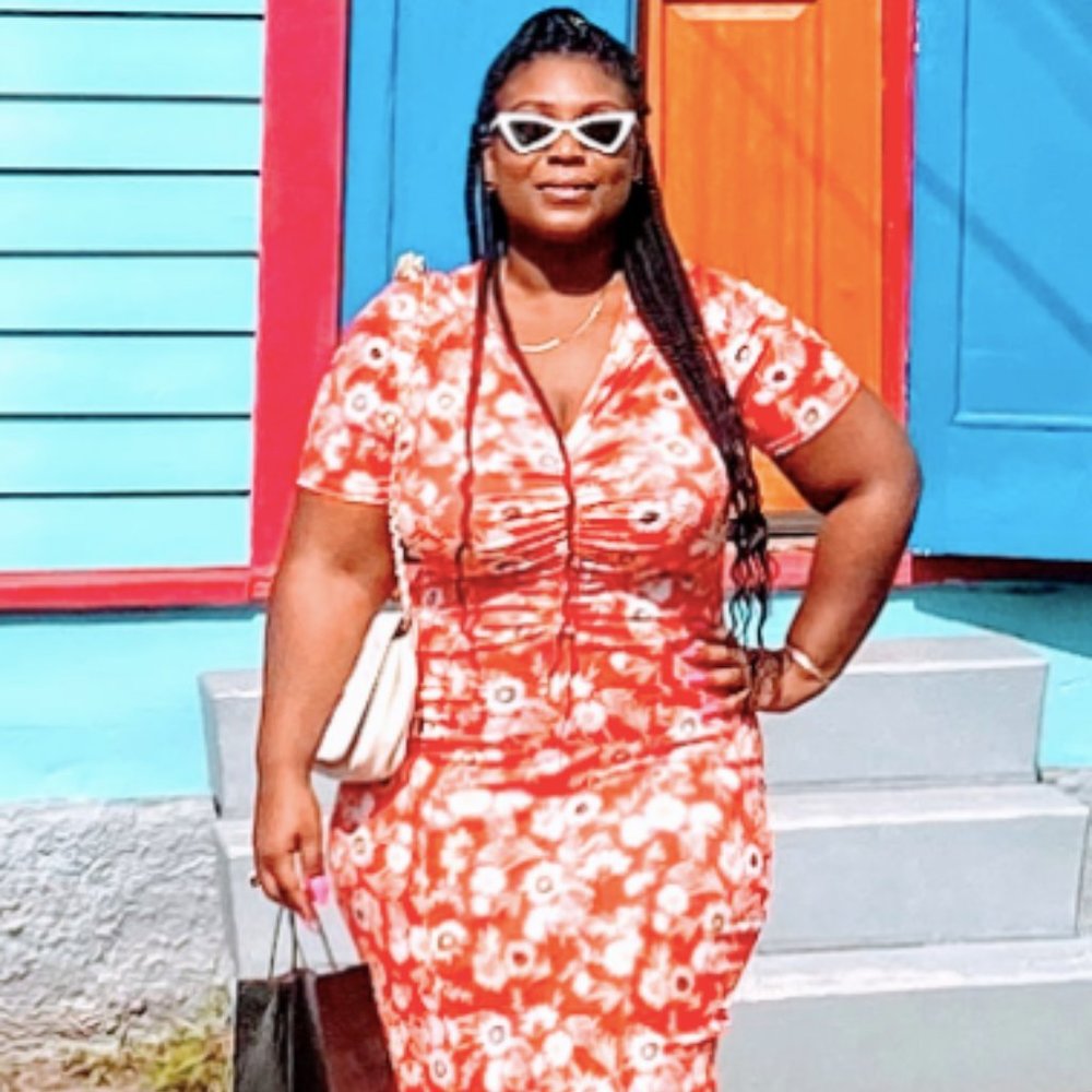 Plus Floral Ruffle Midi Dress